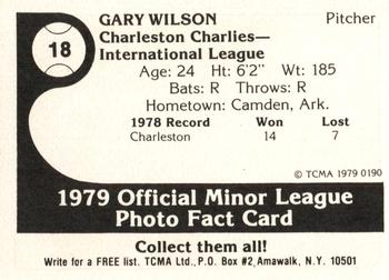 1979 TCMA Charleston Charlies #18 Gary Wilson Back