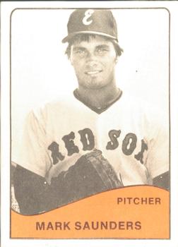 1979 TCMA Elmira Pioneer Red Sox #28 Mark Saunders Front