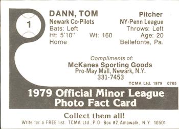 1979 TCMA Newark Co-Pilots #1 Tom Dann Back