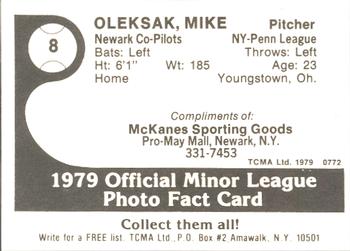 1979 TCMA Newark Co-Pilots #8 Mike Oleksak Back