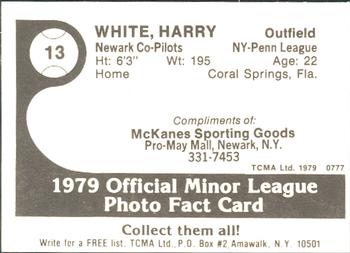 1979 TCMA Newark Co-Pilots #13 Harry White Back