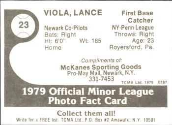 1979 TCMA Newark Co-Pilots #23 Lance Viola Back