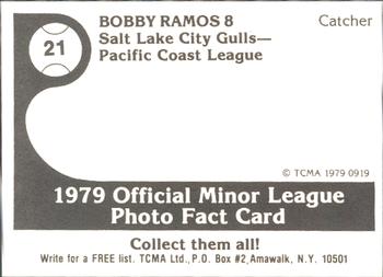 1979 TCMA Salt Lake City Gulls #21 Bobby Ramos Back