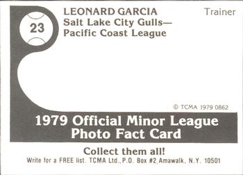 1979 TCMA Salt Lake City Gulls #23 Leonard Garcia Back