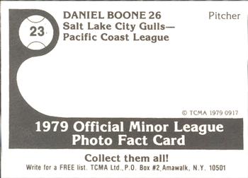 1979 TCMA Salt Lake City Gulls #23 Daniel Boone Back