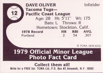 1979 TCMA Tacoma Tugs #12 Dave Oliver Back