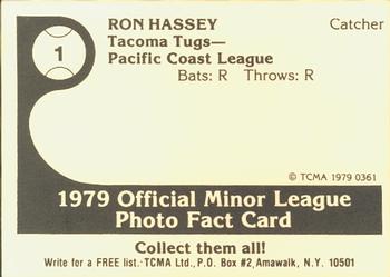 1979 TCMA Tacoma Tugs #1 Ron Hassey Back