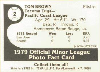 1979 TCMA Tacoma Tugs #2 Tom Brown Back