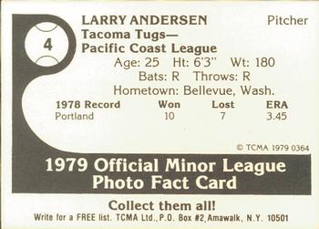 1979 TCMA Tacoma Tugs #4 Larry Andersen Back
