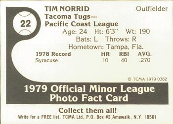 1979 TCMA Tacoma Tugs #22 Tim Norrid Back