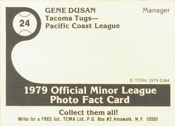1979 TCMA Tacoma Tugs #24 Gene Dusan Back