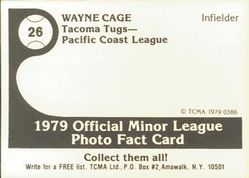 1979 TCMA Tacoma Tugs #26 Wayne Cage Back