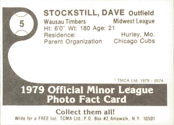 1979 TCMA Wausau Timbers #5 Dave Stockstill Back