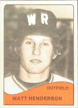 1979 TCMA Wisconsin Rapids Twins #8 Matt Henderson Front