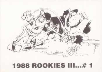 1988 Rookies III (unlicensed) #1 Roberto Kelly Back
