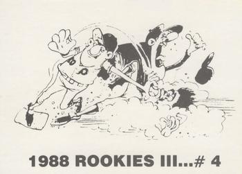 1988 Rookies III (unlicensed) #4 Gregg Jefferies Back