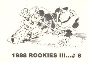 1988 Rookies III (unlicensed) #8 Roberto Alomar Back