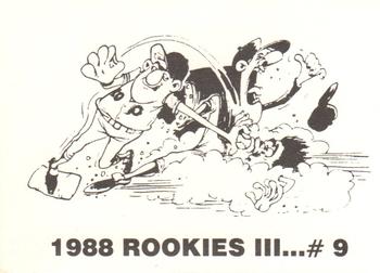 1988 Rookies III (unlicensed) #9 Jeff Treadway Back