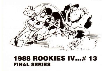1988 Rookies IV Final Series (unlicensed) #13 Jack Armstrong Back
