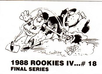 1988 Rookies IV Final Series (unlicensed) #18 Roberto Alomar Back