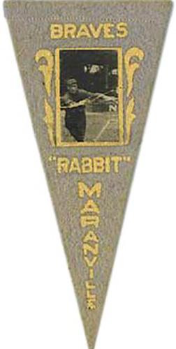 1916 Ferguson Bakery Pennants (BF2) #NNO Rabbit Maranville Front
