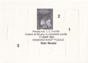 1988 Donruss - Stan Musial Puzzle #1-3 Stan Musial Back