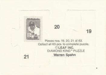 1989 Donruss - Warren Spahn Puzzle #19-21 Warren Spahn Back