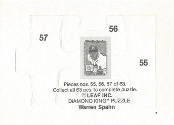 1989 Donruss - Warren Spahn Puzzle #55-57 Warren Spahn Back
