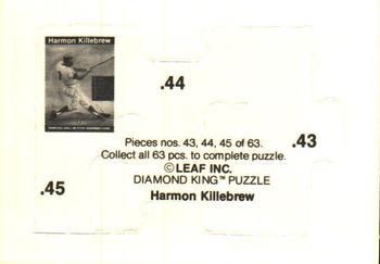 1991 Leaf - Harmon Killebrew Puzzle #43-45 Harmon Killebrew Back