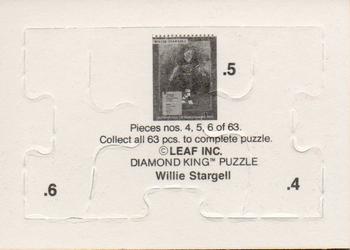 1991 Donruss - Willie Stargell Puzzle #4-6 Willie Stargell Back
