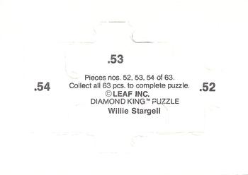 1991 Donruss - Willie Stargell Puzzle #52-54 Willie Stargell Back