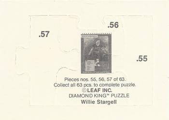 1991 Donruss - Willie Stargell Puzzle #55-57 Willie Stargell Back