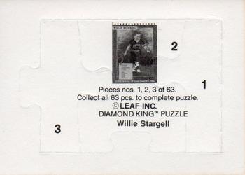1991 Donruss - Willie Stargell Puzzle #1-3 Willie Stargell Back