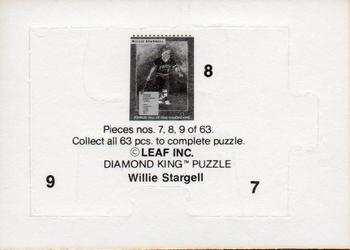 1991 Donruss - Willie Stargell Puzzle #7-9 Willie Stargell Back