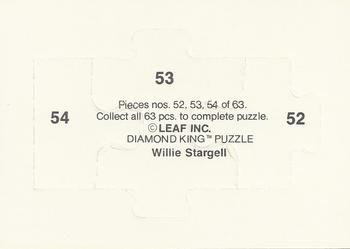 1991 Donruss - Willie Stargell Puzzle #52-54 Willie Stargell Back