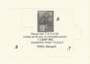 1991 Donruss - Willie Stargell Puzzle #7-9 Willie Stargell Back