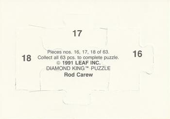 1992 Donruss - Rod Carew Puzzle #16-18 Rod Carew Back