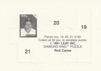 1992 Donruss - Rod Carew Puzzle #19-21 Rod Carew Back