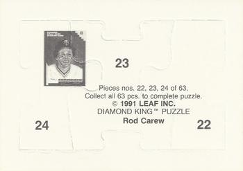 1992 Donruss - Rod Carew Puzzle #22-24 Rod Carew Back