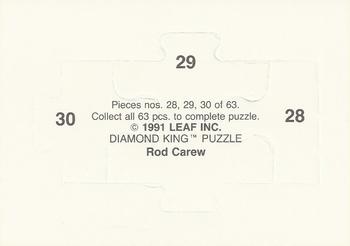 1992 Donruss - Rod Carew Puzzle #28-30 Rod Carew Back
