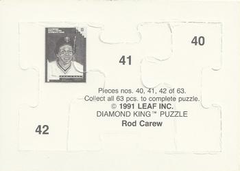 1992 Donruss - Rod Carew Puzzle #40-42 Rod Carew Back