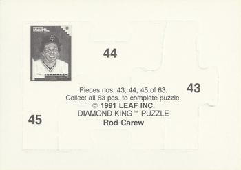1992 Donruss - Rod Carew Puzzle #43-45 Rod Carew Back