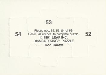 1992 Donruss - Rod Carew Puzzle #52-54 Rod Carew Back