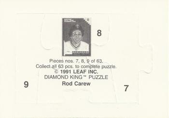 1992 Donruss - Rod Carew Puzzle #7-9 Rod Carew Back