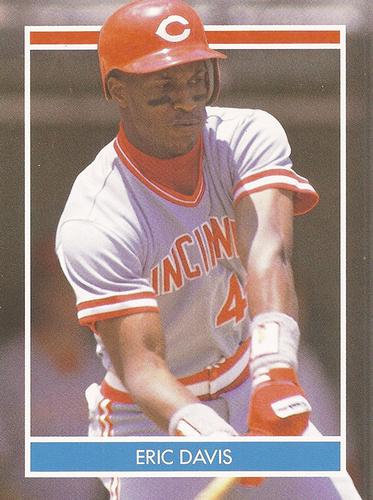 1990 Publications International Hottest 50 Players Stickers #NNO Eric Davis Front
