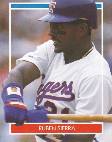 1990 Publications International Hottest 50 Players Stickers #NNO Ruben Sierra Front