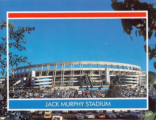 1990 Publications International Hottest 50 Players Stickers #NNO Jack Murphy Stadium Front
