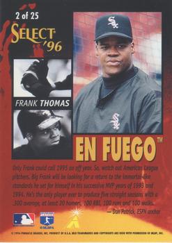 1996 Select - En Fuego #2 Frank Thomas Back
