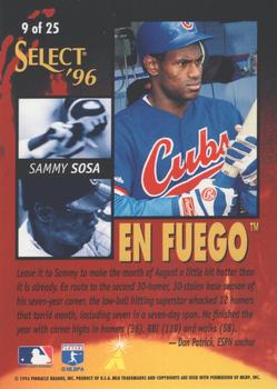 1996 Select - En Fuego #9 Sammy Sosa Back