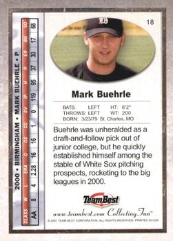 2001 Team Best #18 Mark Buehrle Back